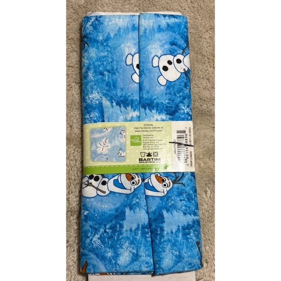 Disney Frozen Olaf Printed Cotton Fabric 36" X 43" Blue White Springs Creative - Picture 3 of 5